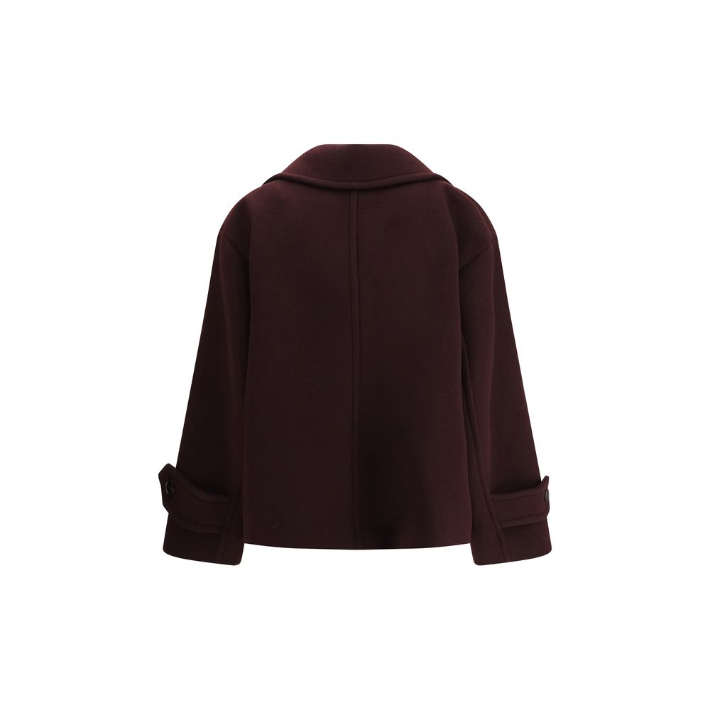 Chloé - Bordeaux Fleece Wool Coat
