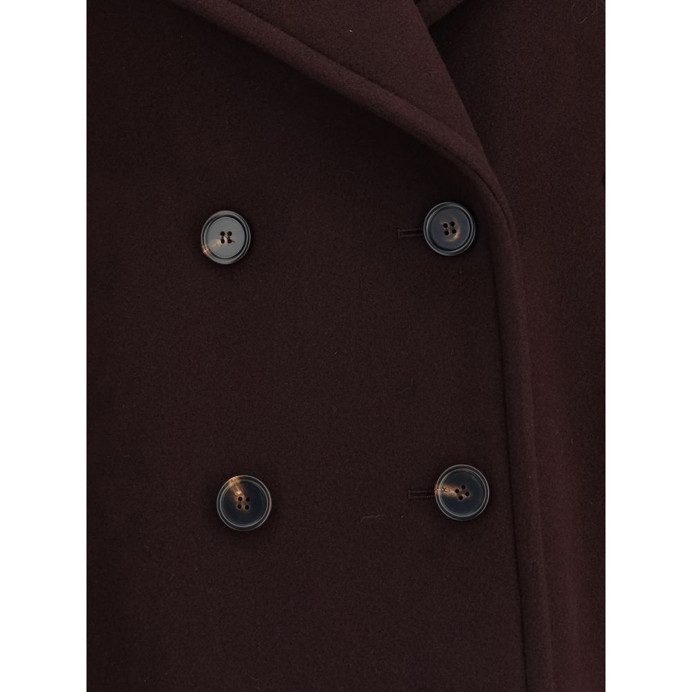 Chloé - Bordeaux Fleece Wool Coat