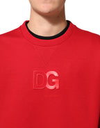 Dolce & Gabbana - Red DG Logo Crew Neck Men Sweatshirt Sweater