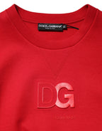 Dolce & Gabbana - Red DG Logo Crew Neck Men Sweatshirt Sweater