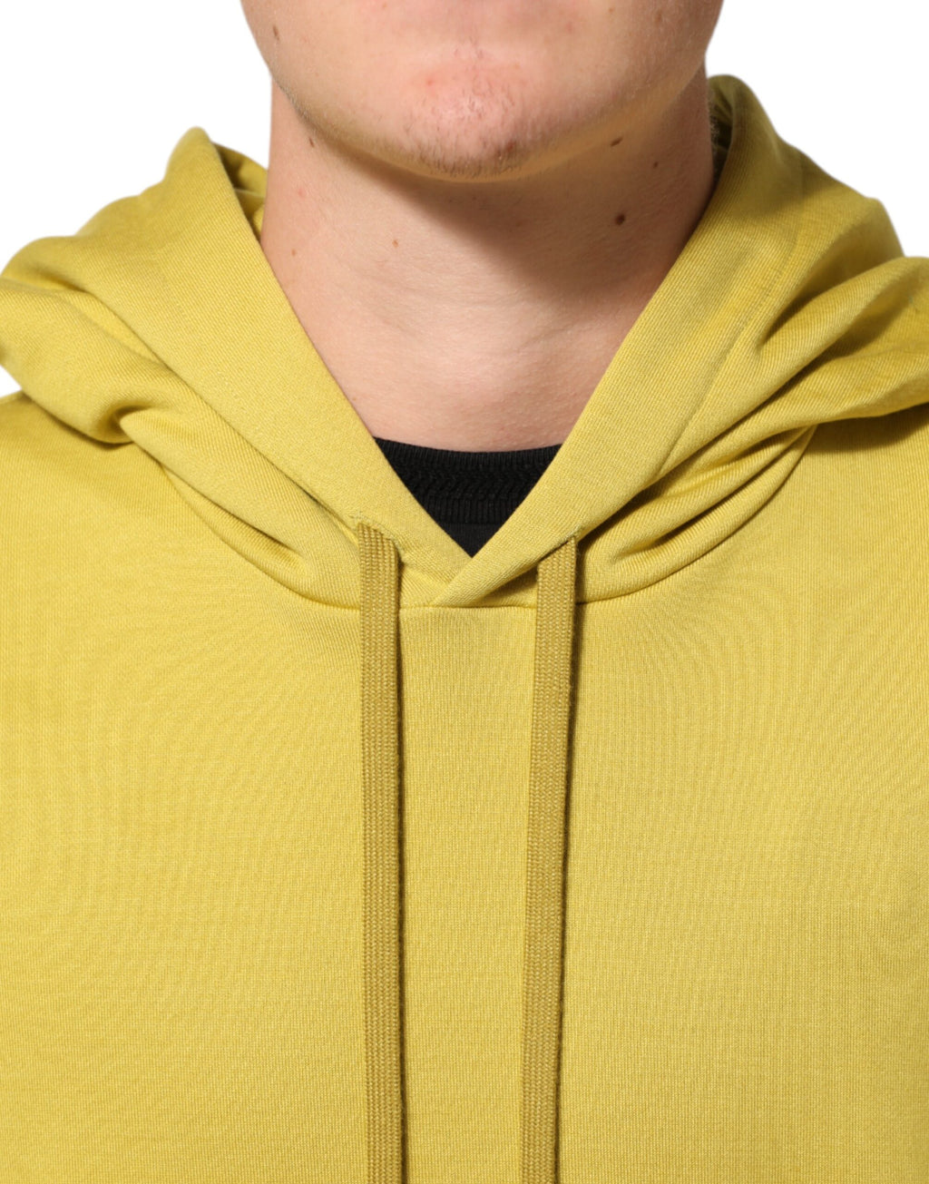 Dolce & Gabbana - Yellow Logo Cotton Hooded Sweatshirt Sweater