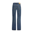 Saint Laurent - Blue Cotton Straight-Leg Jeans