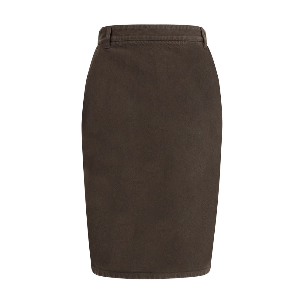 Saint Laurent - Brown Denim Skirt