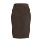 Saint Laurent - Brown Denim Skirt