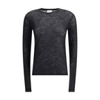 Saint Laurent - Black Cashmere Long Sleeve T-Shirt