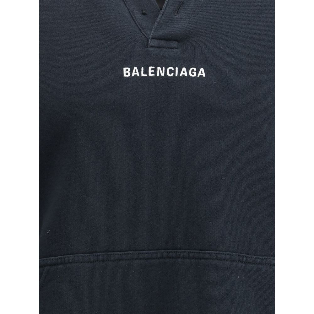 Balenciaga - Black Cotton Sweatshirt