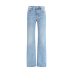 Saint Laurent - Light Blue Cotton Straight-Leg Jeans