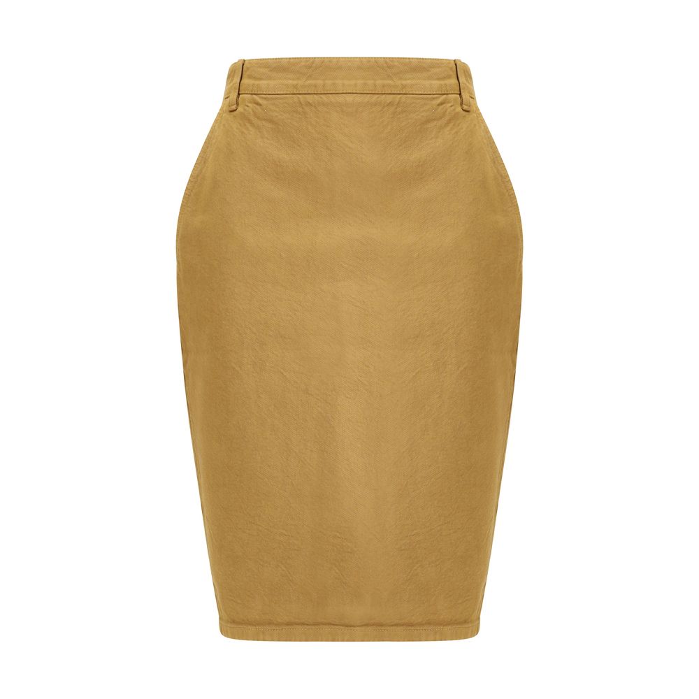 Saint Laurent - Beige Denim Skirt