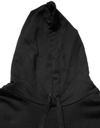 Dolce & Gabbana - Black Printed Hooded Men Sweatshirt Sweater