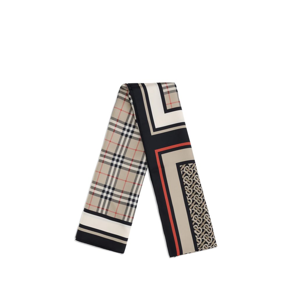 Burberry - Beige Silk Scarf