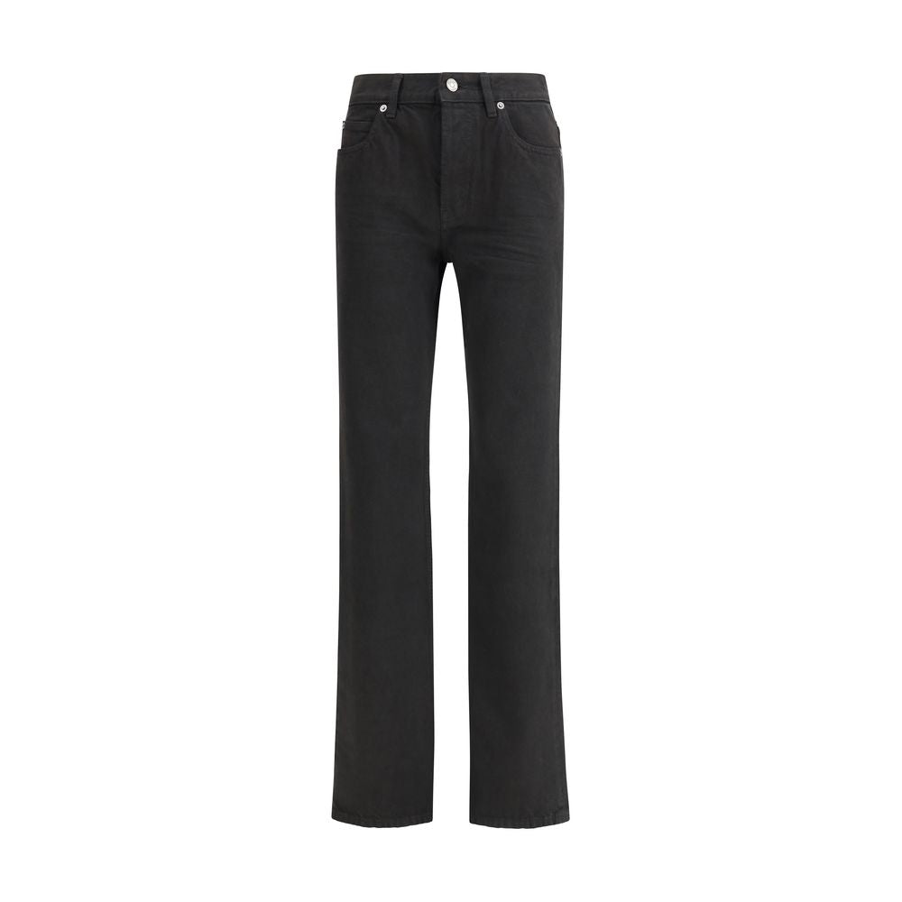 Saint Laurent - Black Cotton Straight-Leg Jeans