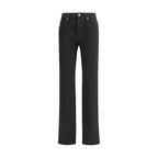 Saint Laurent - Black Cotton Straight-Leg Jeans