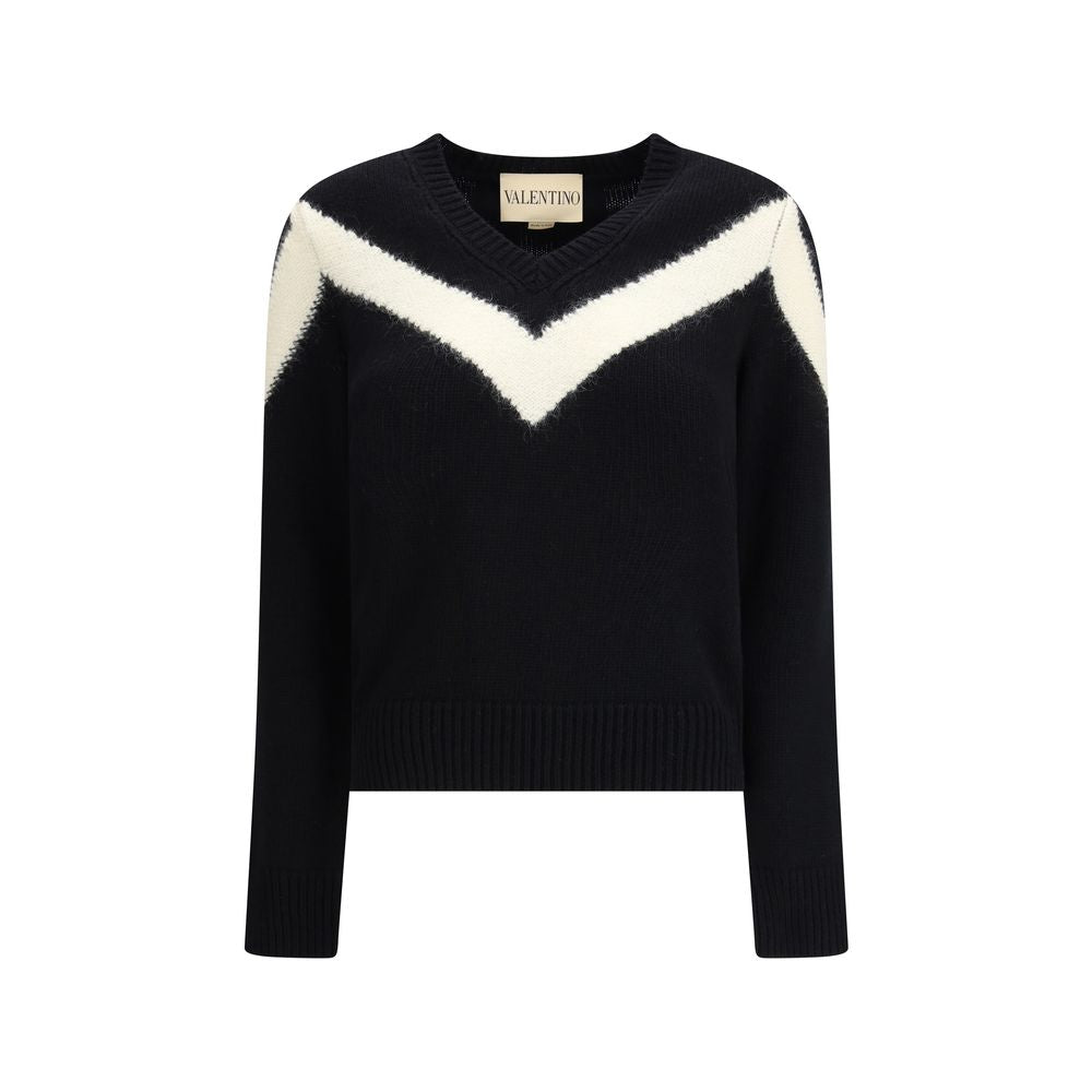 Valentino Garavani - Black Fleece Wool Sweatshirt