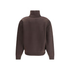 Saint Laurent - Brown Lamb Leather Sweatshirt