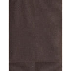 Saint Laurent - Brown Lamb Leather Sweatshirt