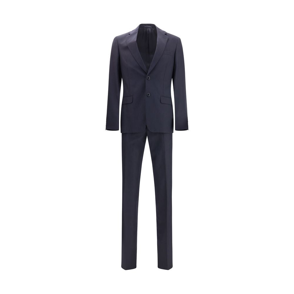 Prada - Blue Fleece Wool Two-Piece Suit