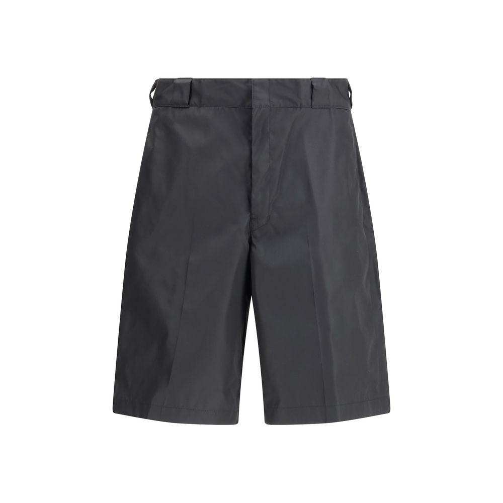Prada - Black Recycled Polyamide Bermuda Shorts