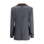 Miu Miu - Gray Fleece Wool Blazer
