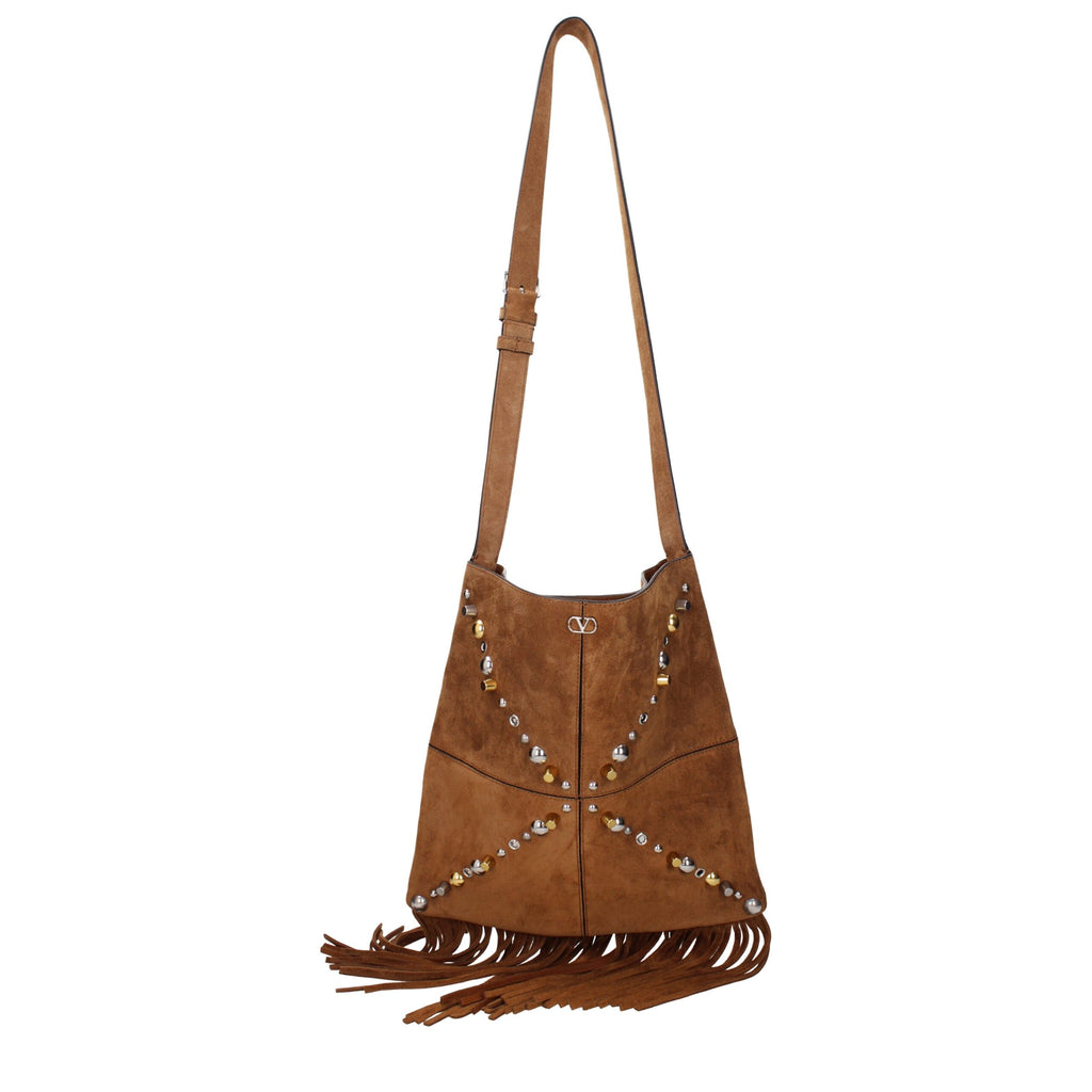 Valentino Garavani – Brown Suede Crossbody Bag