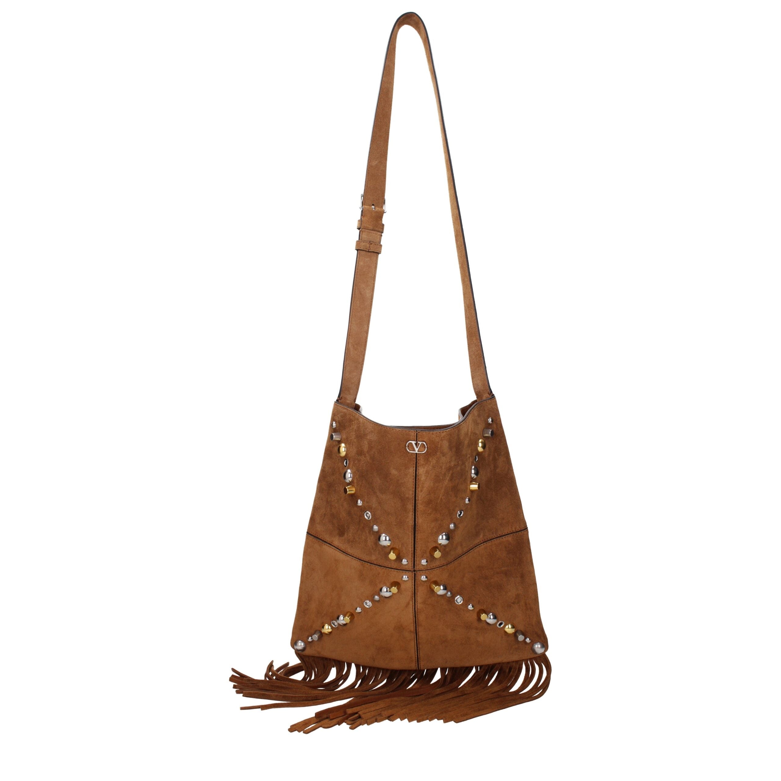 Valentino Garavani – Brown Suede Crossbody Bag