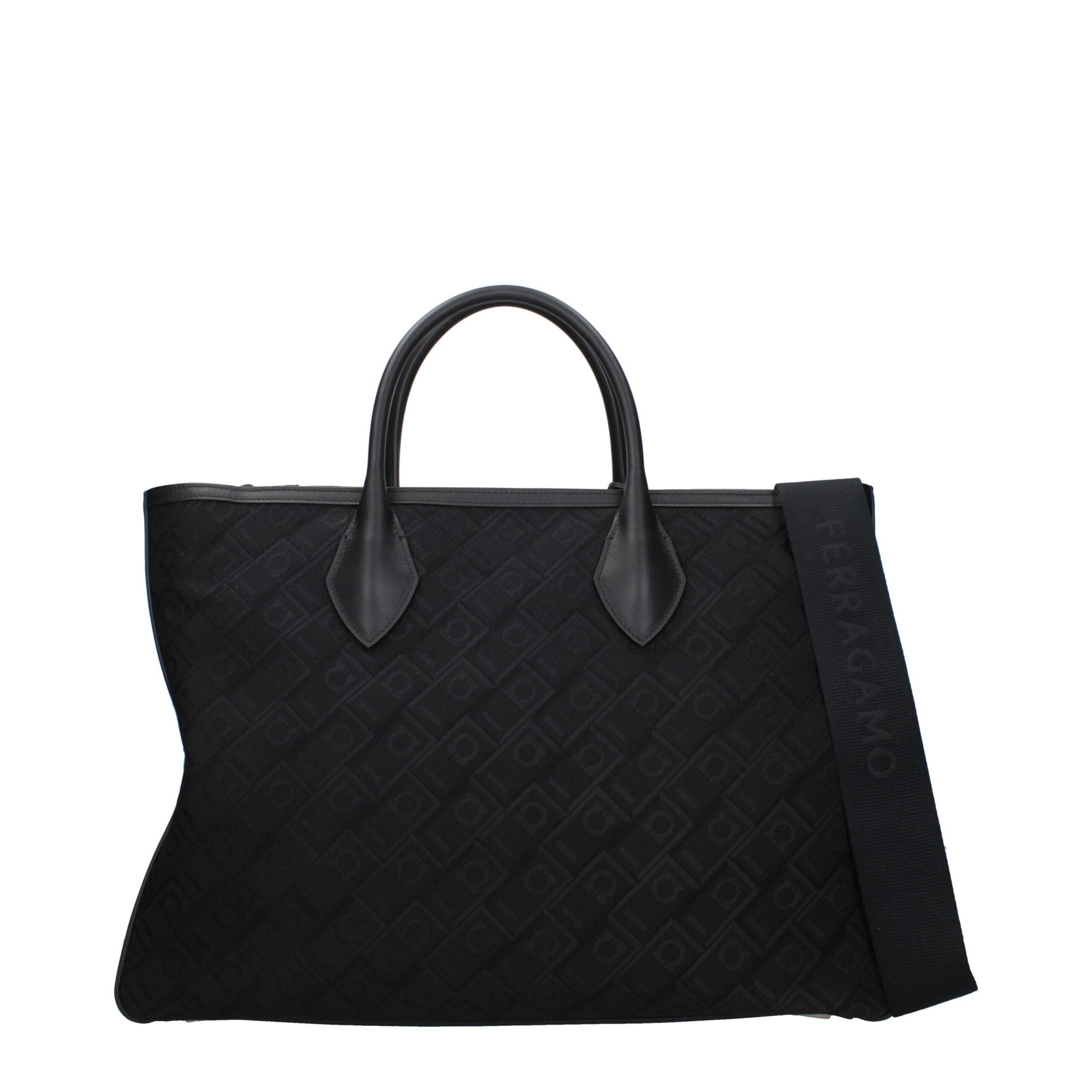Salvatore Ferragamo – Black Fabric Handbag