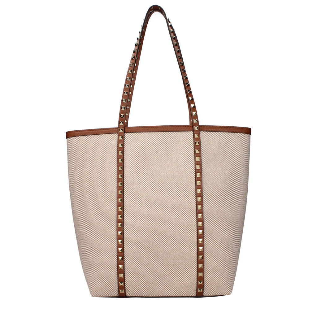 Valentino Garavani – Beige Fabric Shoulder Bag