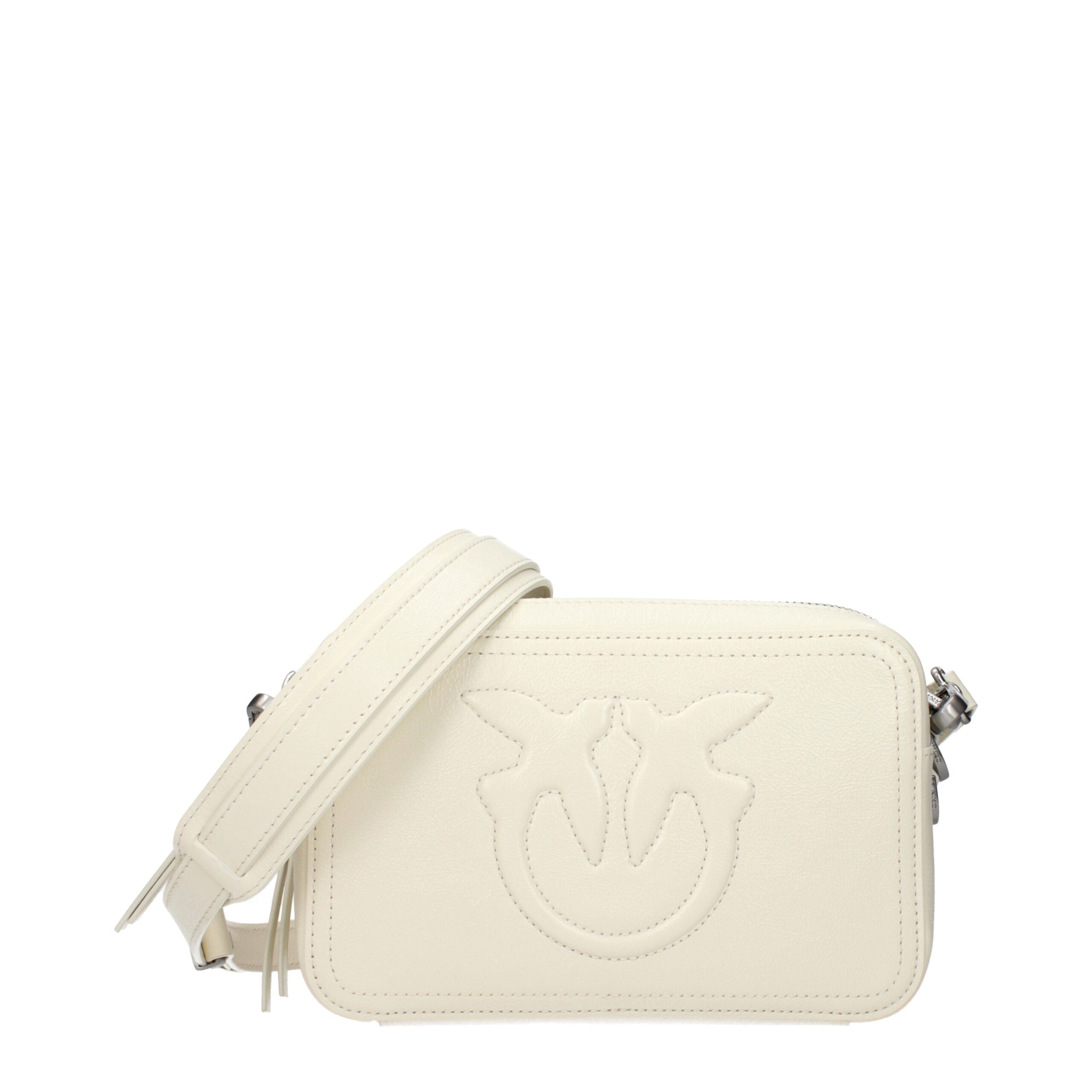 PINKO – White Leather Crossbody Bag