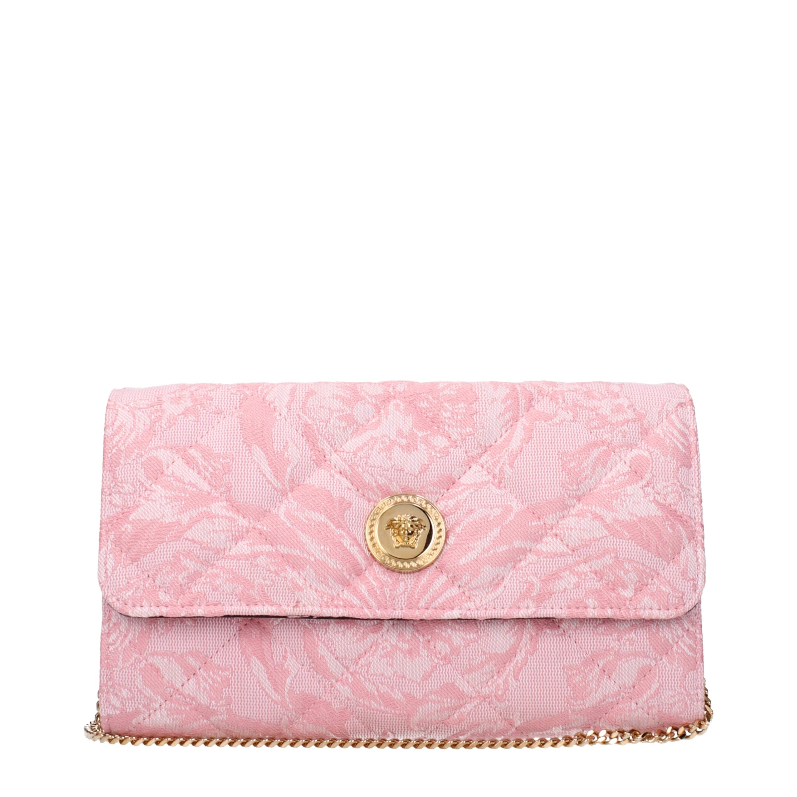 Versace – Pink Fabric Clutch Bag