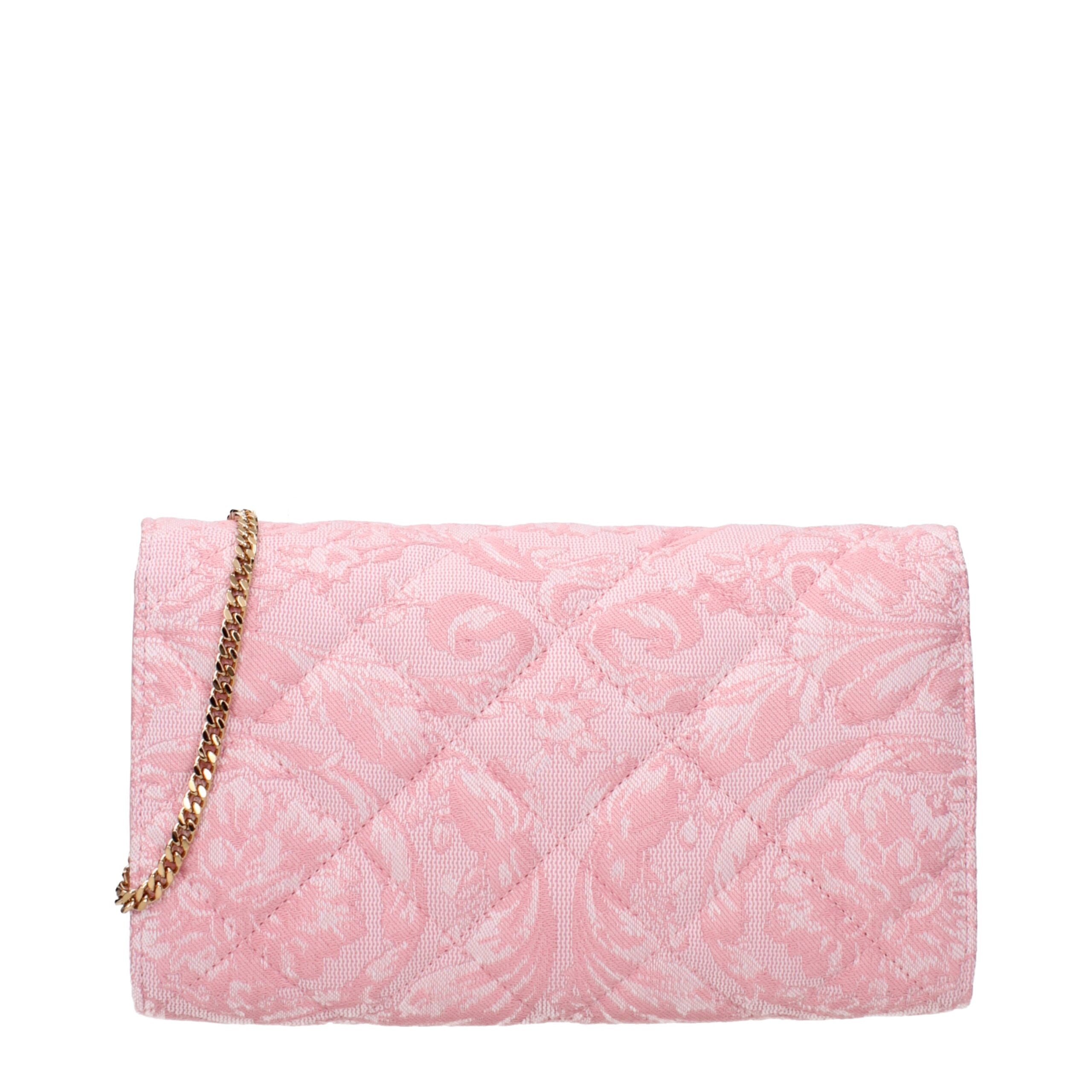 Versace – Pink Fabric Clutch Bag