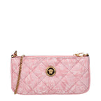 Versace – Pink Quilted Fabric Crossbody Bag