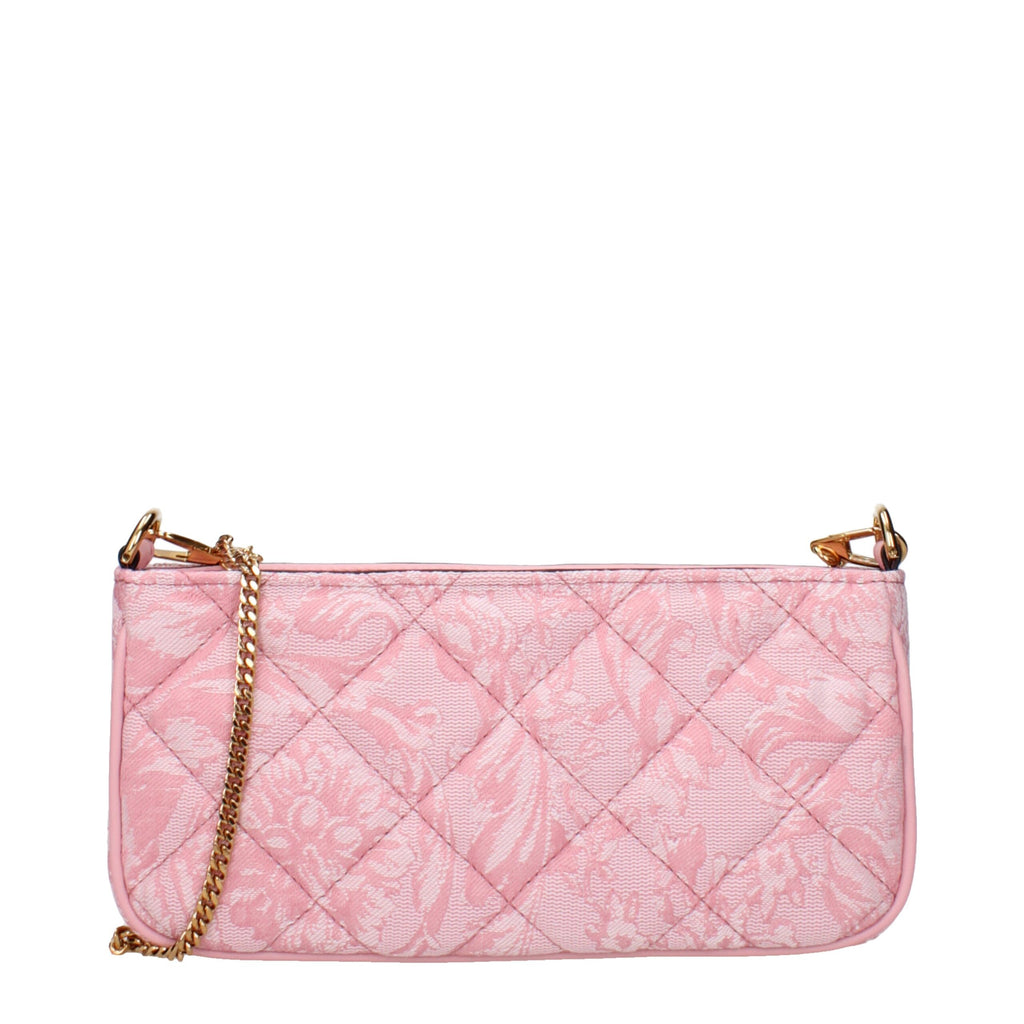 Versace – Pink Quilted Fabric Crossbody Bag