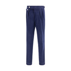Brunello Cucinelli - Blue Wool Casual Pants
