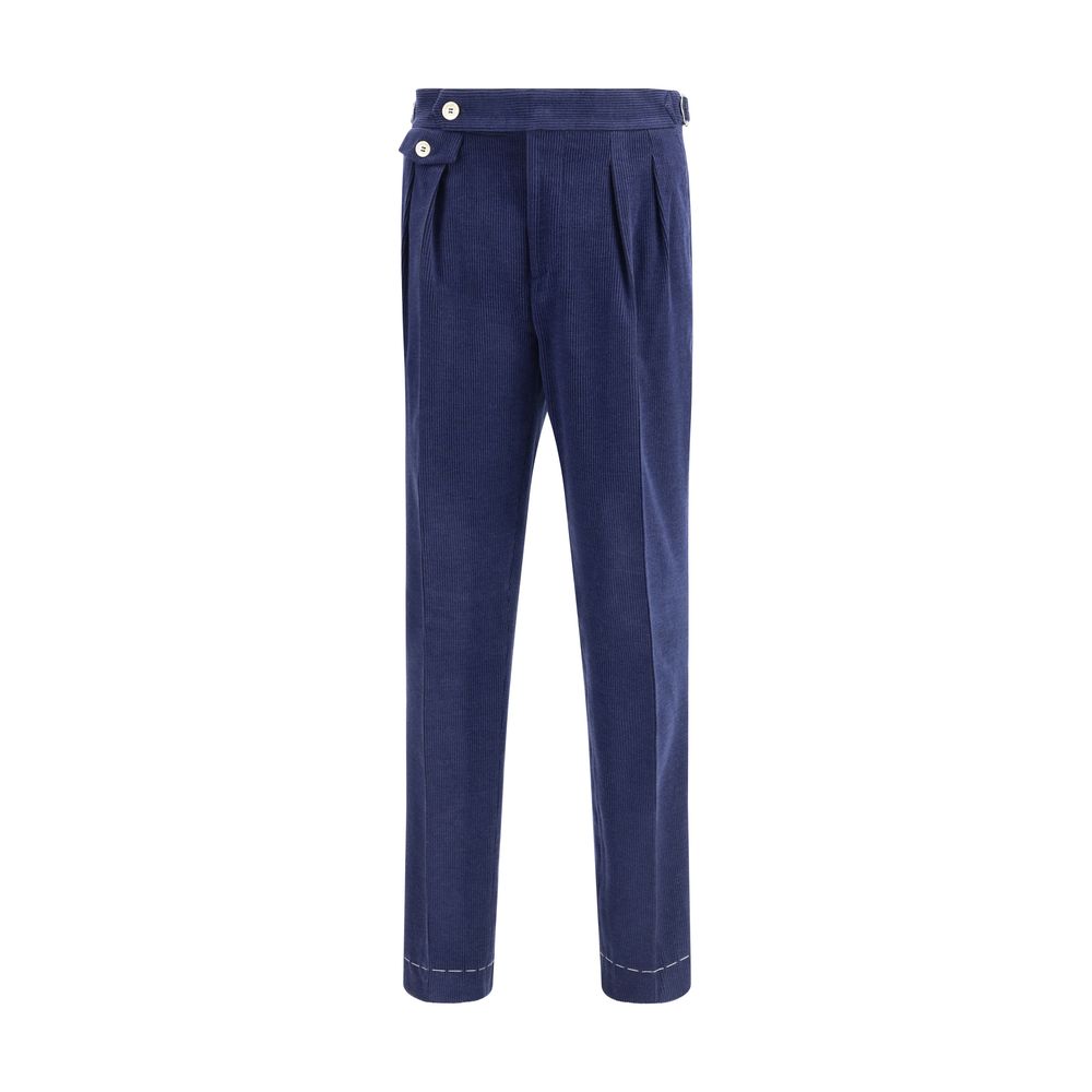Brunello Cucinelli - Blue Wool Casual Pants