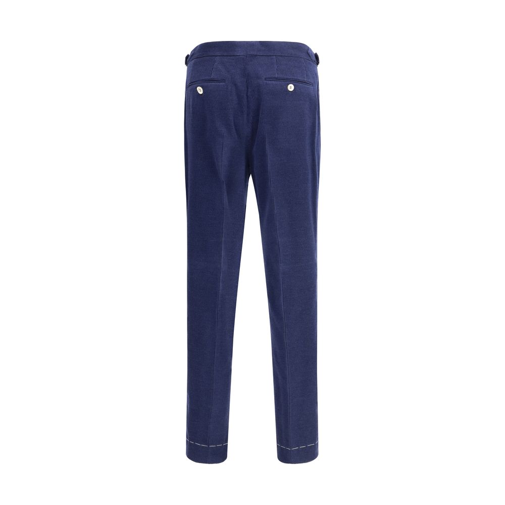 Brunello Cucinelli - Blue Wool Casual Pants