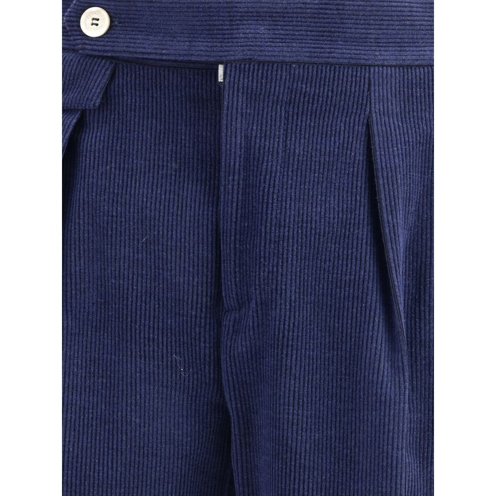 Brunello Cucinelli - Blue Wool Casual Pants