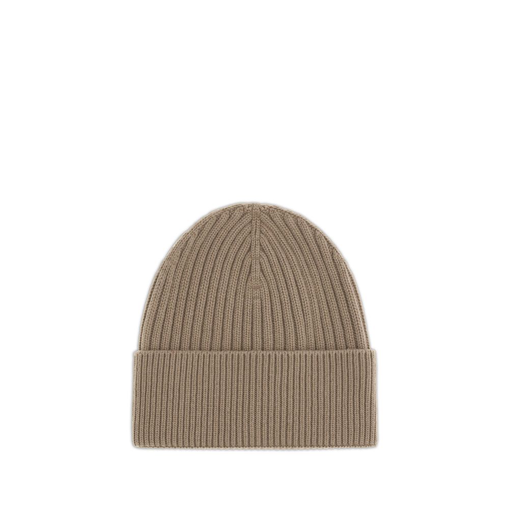 Moncler - Grenoble Beige Merino Wool Beanie