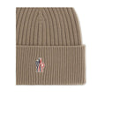 Moncler - Grenoble Beige Merino Wool Beanie