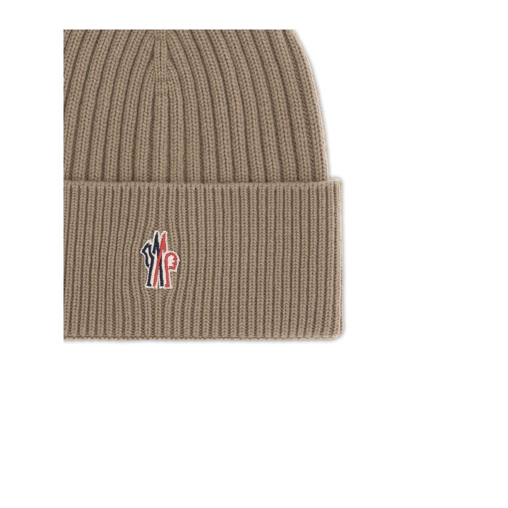 Moncler - Grenoble Beige Merino Wool Beanie