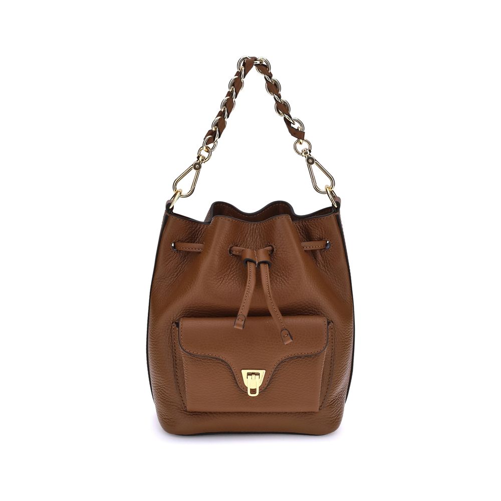 Coccinelle - Brown Calf Leather Bos Taurus Backet Bag