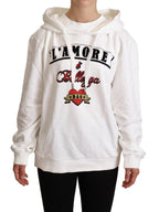 Dolce & Gabbana - White L'Amore Hooded Pullover Sweater