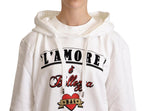 Dolce & Gabbana - White L'Amore Hooded Pullover Sweater