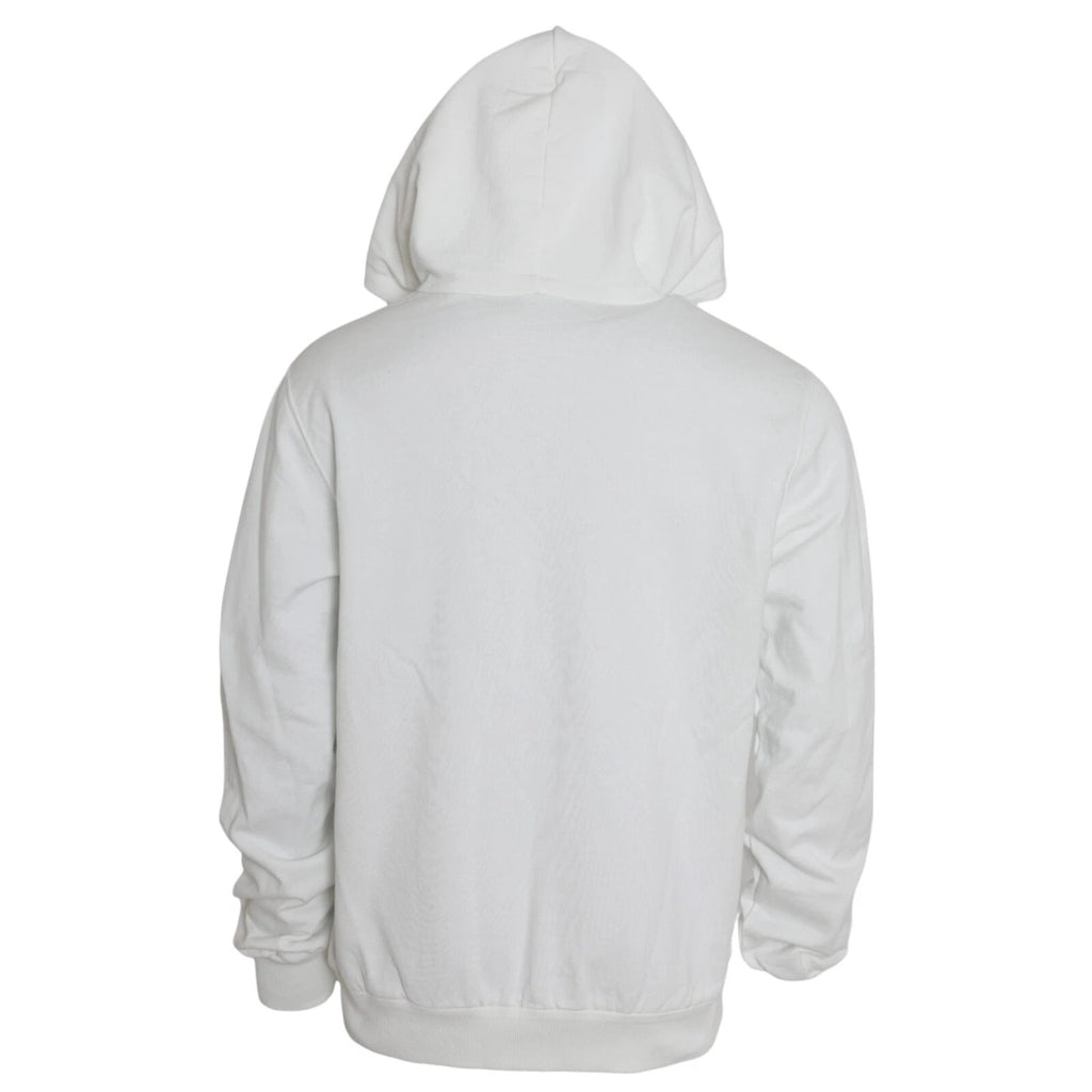 Dolce & Gabbana - White Cotton Hooded Pullover Sweatshirt Men