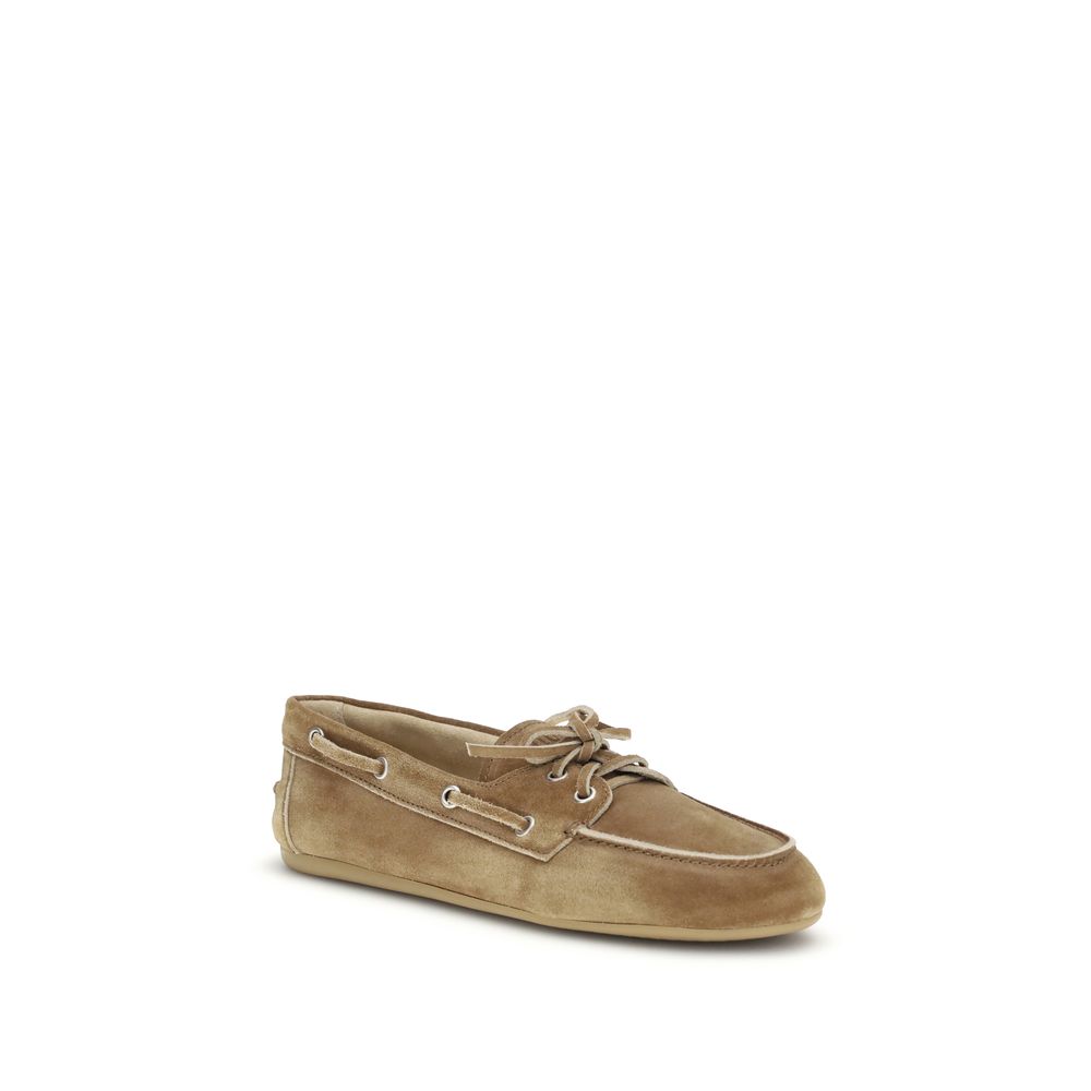 Miu Miu - The delavé suede unlined Loafers