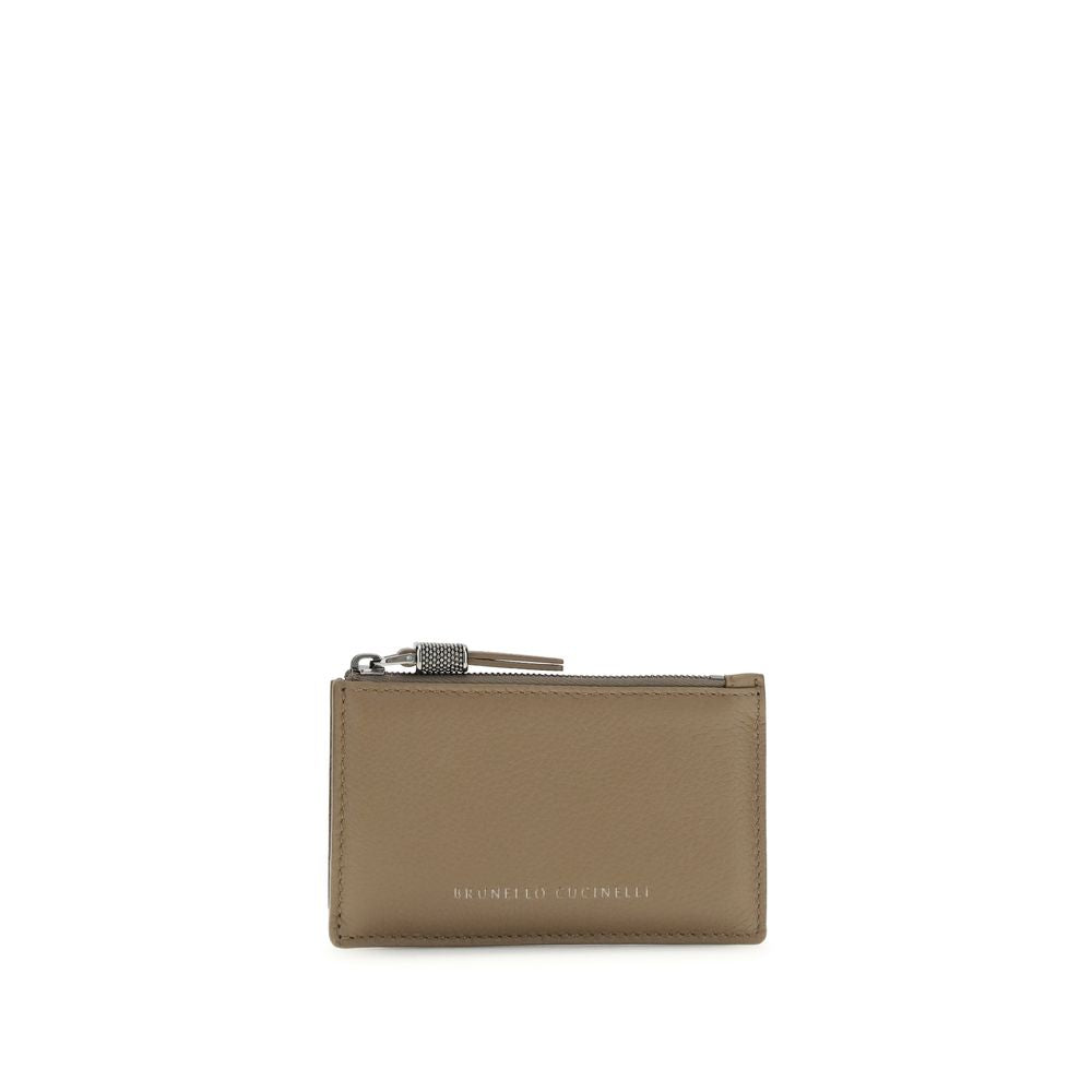 Brunello Cucinelli - Beige Calf Leather Bos Taurus Wallet