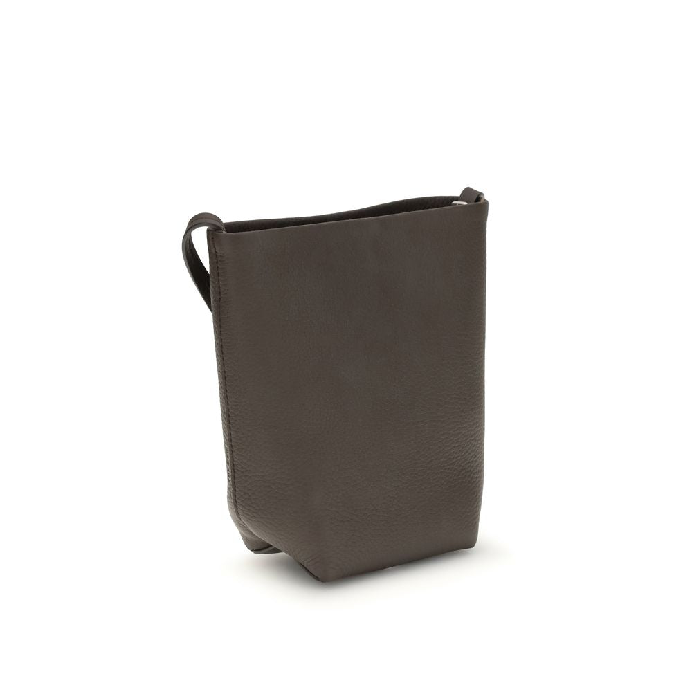 The Row - Brown Calf Leather Bos Taurus Shoulder Bag
