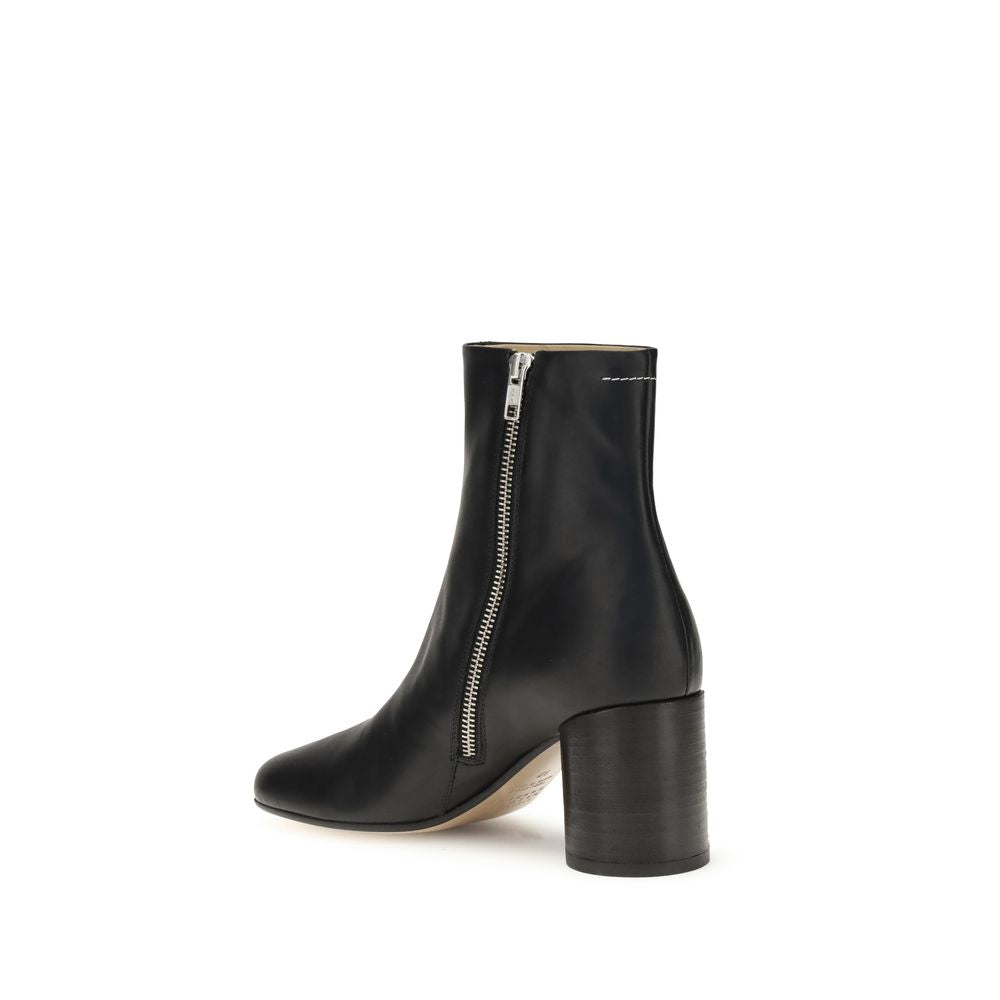 MM6 Maison Margiela - Black Calf Leather Bos Taurus Ankle Boots
