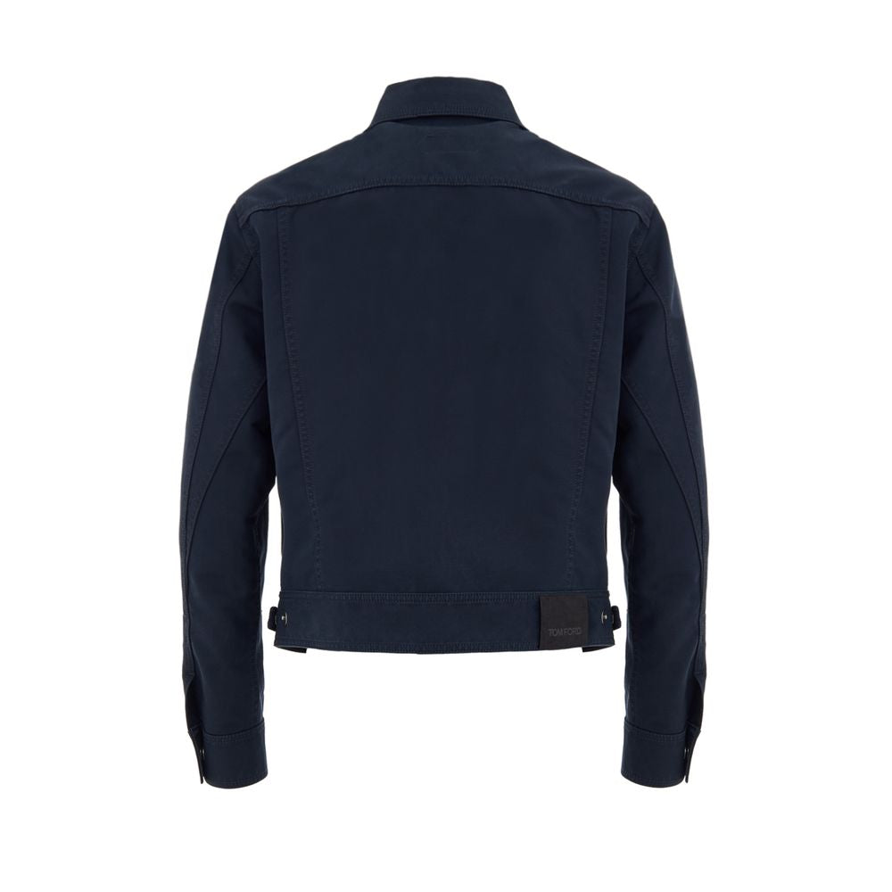 Tom Ford - Blue Cotton Shell Jacket