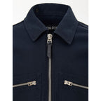 Tom Ford - Blue Cotton Shell Jacket
