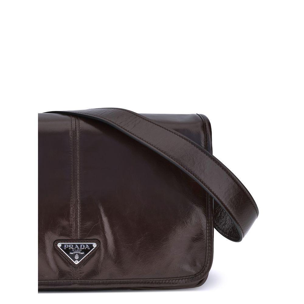 Prada - Brown Calf Leather Bos Taurus Shoulder Bag