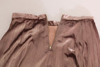 Mangano - Chocolate Viscose High Waist A-line Maxi Skirt